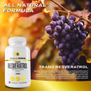 Trans Resveratrol Capsules with Black Pepper Extract | Antioxidant Supplement