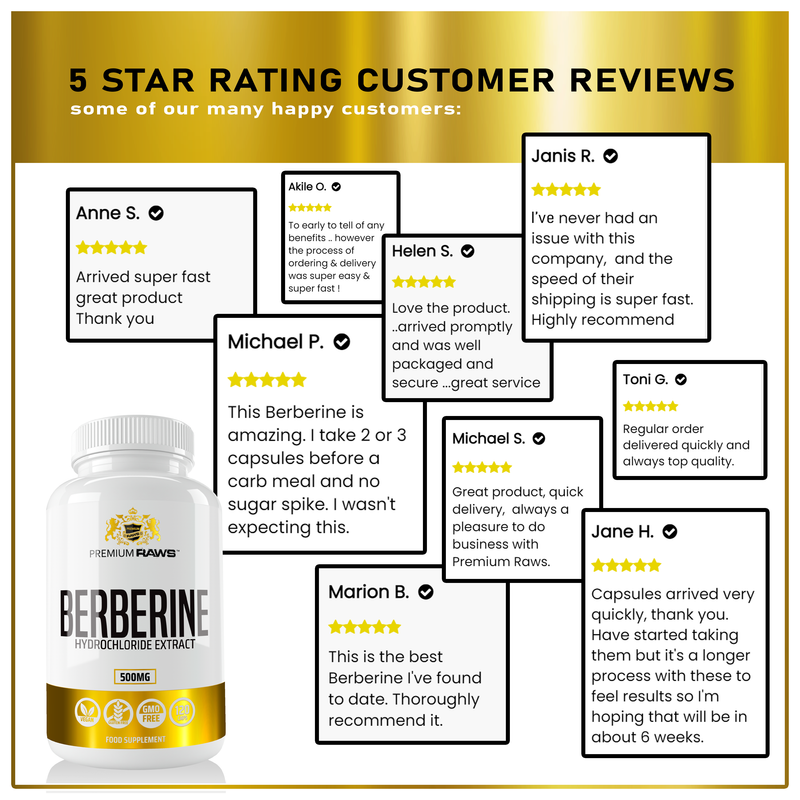 Berberine HCL 97% 120 Capsules | 500mg